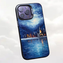 【BUY 4 ONLY PAY FOR 2】So Cool Case for iPhone with Unique Design, starry night Hard Back + Soft Frame with Independent Button Protective Case for iPhone -christmas at lake winter landscape