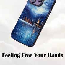 【BUY 4 ONLY PAY FOR 2】So Cool Case for iPhone with Unique Design, starry night Hard Back + Soft Frame with Independent Button Protective Case for iPhone -christmas at lake winter landscape