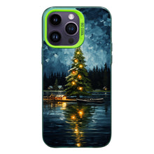 【BUY 4 ONLY PAY FOR 2】So Cool Case for iPhone with Unique Design, starry night Hard Back + Soft Frame with Independent Button Protective Case for iPhone -christmas tree Lake impressionist streetscape nightscape