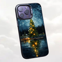 【BUY 4 ONLY PAY FOR 2】So Cool Case for iPhone with Unique Design, starry night Hard Back + Soft Frame with Independent Button Protective Case for iPhone -christmas tree Lake impressionist streetscape nightscape