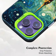 【BUY 4 ONLY PAY FOR 2】So Cool Case for iPhone with Unique Design, starry night Hard Back + Soft Frame with Independent Button Protective Case for iPhone -church in the snow and tree on the lake with a starry night sky4