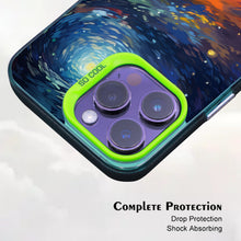【BUY 4 ONLY PAY FOR 2】So Cool Case for iPhone with Unique Design, starry night Hard Back + Soft Frame with Independent Button Protective Case for iPhone -couple looking at the sky impressionist vincent van gogh colorful animation comic art