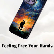 【BUY 4 ONLY PAY FOR 2】So Cool Case for iPhone with Unique Design, starry night Hard Back + Soft Frame with Independent Button Protective Case for iPhone -couple looking at the sky impressionist vincent van gogh colorful animation comic art