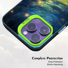【BUY 4 ONLY PAY FOR 2】So Cool Case for iPhone with Unique Design, starry night Hard Back + Soft Frame with Independent Button Protective Case for iPhone -father and son looking at the sky impressionist colorful animation comic art