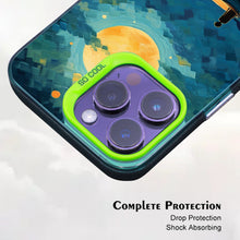【BUY 4 ONLY PAY FOR 2】So Cool Case for iPhone with Unique Design, starry night Hard Back + Soft Frame with Independent Button Protective Case for iPhone -boat girl under the moon impressionist