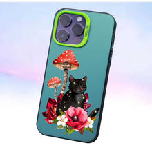 【BUY 4 ONLY PAY FOR 2】So Cool Case for iPhone with Unique Design, watercolor painting + Soft Frame with Independent Button Protective Case for iPhone -Celestial Cat Mystic Mushrooms Flowers Magic