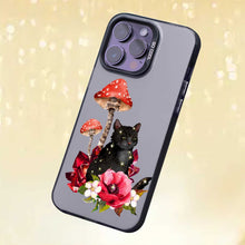 【BUY 4 ONLY PAY FOR 2】So Cool Case for iPhone with Unique Design, watercolor painting + Soft Frame with Independent Button Protective Case for iPhone -Celestial Cat Mystic Mushrooms Flowers Magic