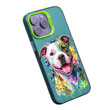 【BUY 4 ONLY PAY FOR 2】So Cool Case for iPhone with Unique Design, Watercolor Animal Hard Back + Soft Frame with Independent Button Protective Case for iPhone - Dog