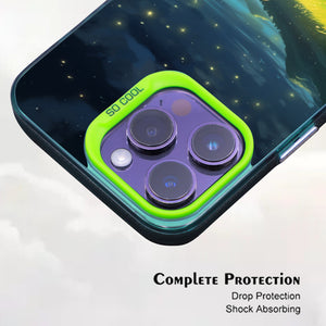 【BUY 4 ONLY PAY FOR 2】So Cool Case for iPhone with Unique Design, starry night Hard Back + Soft Frame with Independent Button Protective Case for iPhone -glowing stars kid in the grass