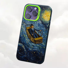 【BUY 4 ONLY PAY FOR 2】So Cool Case for iPhone with Unique Design, starry night Hard Back + Soft Frame with Independent Button Protective Case for iPhone -man flying in a plane in the starry sky