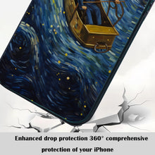 【BUY 4 ONLY PAY FOR 2】So Cool Case for iPhone with Unique Design, starry night Hard Back + Soft Frame with Independent Button Protective Case for iPhone -man flying in a plane in the starry sky