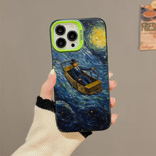 【BUY 4 ONLY PAY FOR 2】So Cool Case for iPhone with Unique Design, starry night Hard Back + Soft Frame with Independent Button Protective Case for iPhone -man flying in a plane in the starry sky