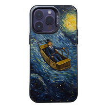 【BUY 4 ONLY PAY FOR 2】So Cool Case for iPhone with Unique Design, starry night Hard Back + Soft Frame with Independent Button Protective Case for iPhone -man flying in a plane in the starry sky