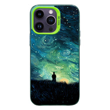 【BUY 4 ONLY PAY FOR 2】So Cool Case for iPhone with Unique Design, starry night Hard Back + Soft Frame with Independent Button Protective Case for iPhone -man in a field starry sky van gogh style