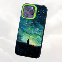 【BUY 4 ONLY PAY FOR 2】So Cool Case for iPhone with Unique Design, starry night Hard Back + Soft Frame with Independent Button Protective Case for iPhone -man in a field starry sky van gogh style