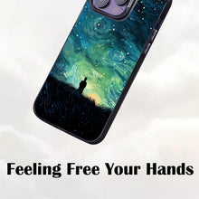 【BUY 4 ONLY PAY FOR 2】So Cool Case for iPhone with Unique Design, starry night Hard Back + Soft Frame with Independent Button Protective Case for iPhone -man in a field starry sky van gogh style