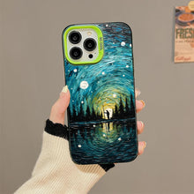 【BUY 4 ONLY PAY FOR 2】So Cool Case for iPhone with Unique Design, starry night Hard Back + Soft Frame with Independent Button Protective Case for iPhone -man in starry night