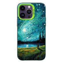 【BUY 4 ONLY PAY FOR 2】So Cool Case for iPhone with Unique Design, starry night Hard Back + Soft Frame with Independent Button Protective Case for iPhone -man in starry night3