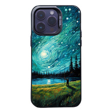 【BUY 4 ONLY PAY FOR 2】So Cool Case for iPhone with Unique Design, starry night Hard Back + Soft Frame with Independent Button Protective Case for iPhone -man in starry night3