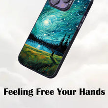 【BUY 4 ONLY PAY FOR 2】So Cool Case for iPhone with Unique Design, starry night Hard Back + Soft Frame with Independent Button Protective Case for iPhone -man in starry night3