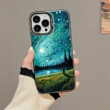 【BUY 4 ONLY PAY FOR 2】So Cool Case for iPhone with Unique Design, starry night Hard Back + Soft Frame with Independent Button Protective Case for iPhone -man in starry night3