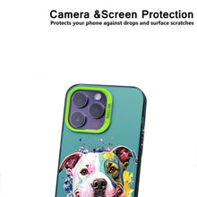 【BUY 4 ONLY PAY FOR 2】So Cool Case for iPhone with Unique Design, Watercolor Animal Hard Back + Soft Frame with Independent Button Protective Case for iPhone - Dog