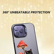 【BUY 4 ONLY PAY FOR 2】So Cool Case for iPhone with Unique Design, watercolor painting + Soft Frame with Independent Button Protective Case for iPhone -Celestial Cat Mystic Mushrooms Flowers Magic