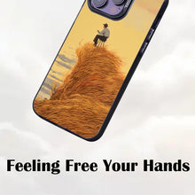 【BUY 4 ONLY PAY FOR 2】So Cool Case for iPhone with Unique Design, starry night Hard Back + Soft Frame with Independent Button Protective Case for iPhone -man on top of a straw and a king swallowing autumn landscape