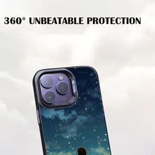 【BUY 4 ONLY PAY FOR 2】So Cool Case for iPhone with Unique Design, starry night Hard Back + Soft Frame with Independent Button Protective Case for iPhone -man sitting in the grass with starry night clouds