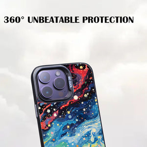 【BUY 4 ONLY PAY FOR 2】So Cool Case for iPhone with Unique Design, starry night Hard Back + Soft Frame with Independent Button Protective Case for iPhone -man standing under starry sky pop culture