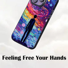 【BUY 4 ONLY PAY FOR 2】So Cool Case for iPhone with Unique Design, starry night Hard Back + Soft Frame with Independent Button Protective Case for iPhone -man standing under starry sky pop culture2