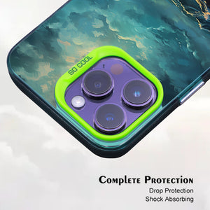 【BUY 4 ONLY PAY FOR 2】So Cool Case for iPhone with Unique Design, starry night Hard Back + Soft Frame with Independent Button Protective Case for iPhone -ocean waves under the moon