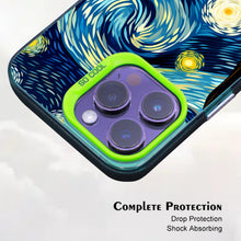 【BUY 4 ONLY PAY FOR 2】So Cool Case for iPhone with Unique Design, starry night Hard Back + Soft Frame with Independent Button Protective Case for iPhone -starry night 3