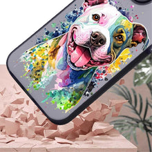 【BUY 4 ONLY PAY FOR 2】So Cool Case for iPhone with Unique Design, Watercolor Animal Hard Back + Soft Frame with Independent Button Protective Case for iPhone - Dog