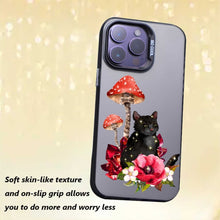 【BUY 4 ONLY PAY FOR 2】So Cool Case for iPhone with Unique Design, watercolor painting + Soft Frame with Independent Button Protective Case for iPhone -Celestial Cat Mystic Mushrooms Flowers Magic