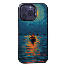 【BUY 4 ONLY PAY FOR 2】So Cool Case for iPhone with Unique Design, starry night Hard Back + Soft Frame with Independent Button Protective Case for iPhone -boat under the moon impressionist2