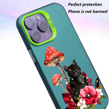 【BUY 4 ONLY PAY FOR 2】So Cool Case for iPhone with Unique Design, watercolor painting + Soft Frame with Independent Button Protective Case for iPhone -Celestial Cat Mystic Mushrooms Flowers Magic