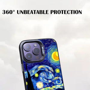 【BUY 4 ONLY PAY FOR 2】So Cool Case for iPhone with Unique Design, starry night Hard Back + Soft Frame with Independent Button Protective Case for iPhone -starry night 4