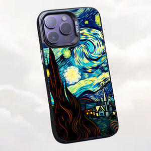 【BUY 4 ONLY PAY FOR 2】So Cool Case for iPhone with Unique Design, starry night Hard Back + Soft Frame with Independent Button Protective Case for iPhone -starry night 5