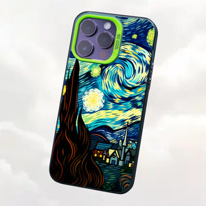 【BUY 4 ONLY PAY FOR 2】So Cool Case for iPhone with Unique Design, starry night Hard Back + Soft Frame with Independent Button Protective Case for iPhone -starry night 5