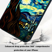 【BUY 4 ONLY PAY FOR 2】So Cool Case for iPhone with Unique Design, starry night Hard Back + Soft Frame with Independent Button Protective Case for iPhone -starry night 5