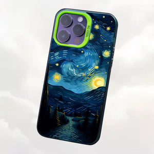 【BUY 4 ONLY PAY FOR 2】So Cool Case for iPhone with Unique Design, starry night Hard Back + Soft Frame with Independent Button Protective Case for iPhone -starry night 6