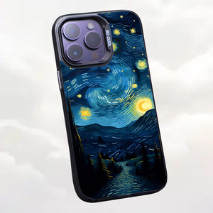 【BUY 4 ONLY PAY FOR 2】So Cool Case for iPhone with Unique Design, starry night Hard Back + Soft Frame with Independent Button Protective Case for iPhone -starry night 6