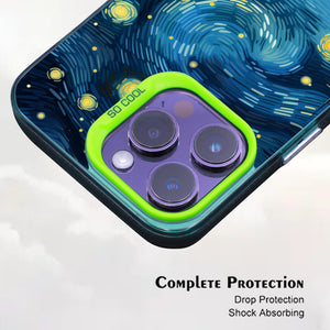 【BUY 4 ONLY PAY FOR 2】So Cool Case for iPhone with Unique Design, starry night Hard Back + Soft Frame with Independent Button Protective Case for iPhone -starry night 6