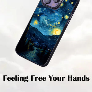 【BUY 4 ONLY PAY FOR 2】So Cool Case for iPhone with Unique Design, starry night Hard Back + Soft Frame with Independent Button Protective Case for iPhone -starry night 6