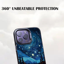 【BUY 4 ONLY PAY FOR 2】So Cool Case for iPhone with Unique Design, starry night Hard Back + Soft Frame with Independent Button Protective Case for iPhone -starry night camping man