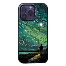 【BUY 4 ONLY PAY FOR 2】So Cool Case for iPhone with Unique Design, starry night Hard Back + Soft Frame with Independent Button Protective Case for iPhone -starry night of a man flying a kite