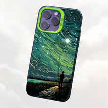 【BUY 4 ONLY PAY FOR 2】So Cool Case for iPhone with Unique Design, starry night Hard Back + Soft Frame with Independent Button Protective Case for iPhone -starry night of a man flying a kite