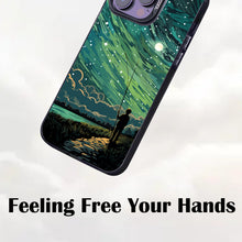 【BUY 4 ONLY PAY FOR 2】So Cool Case for iPhone with Unique Design, starry night Hard Back + Soft Frame with Independent Button Protective Case for iPhone -starry night of a man flying a kite