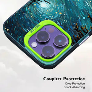 【BUY 4 ONLY PAY FOR 2】So Cool Case for iPhone with Unique Design, starry night Hard Back + Soft Frame with Independent Button Protective Case for iPhone -starry night of a man flying a kite2